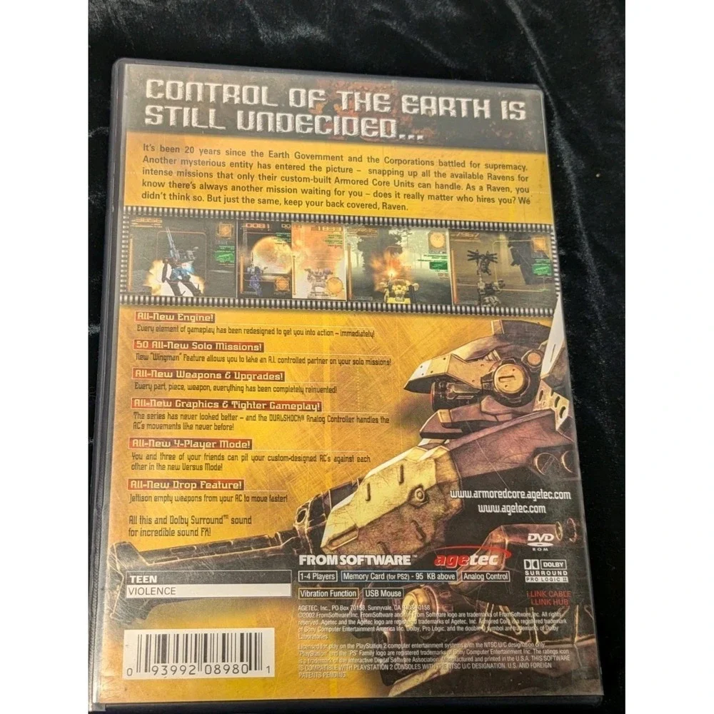 Armored Core 3 (PlayStation 2,‎ 2002) - Tactical Mech Action (CBI) RARE